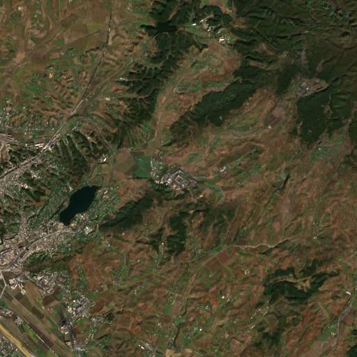 Sentinel-2 satellite image of Kyohwaso No. 1, Kaechon, 5.1 km across, captured 16 Oct 2025