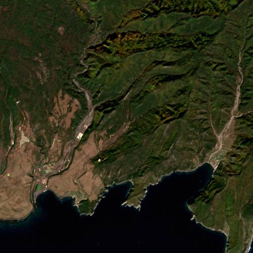 Sentinel-2 satellite image of Tonghae Satellite Launching Ground, 5.1 km across, captured 20 Oct 2025